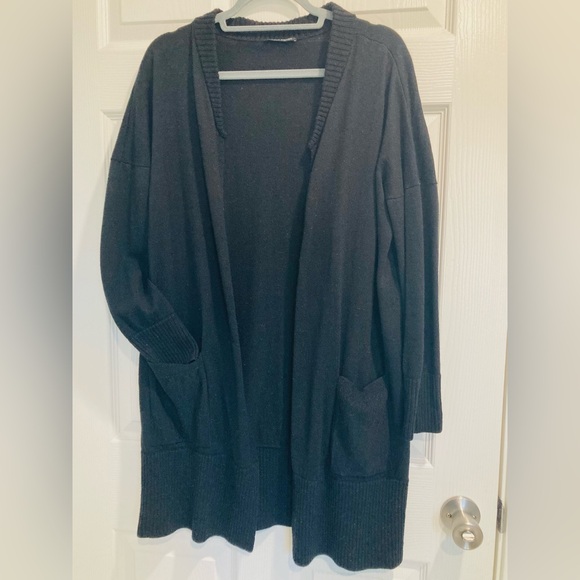 Eileen Fisher Sweaters - NWOT Eileen Fisher Open Cardigan With Pockets Black S/M